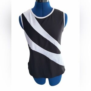 Fashion Bug Black and White Striped Tank Top